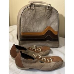 Vintage Don Carter Brunswick Bowling Ball Bag Red Tricolor w Ball & Shoe Rack